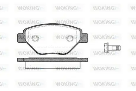 P877300 Комплект тормозных колодок, дисковый тормоз WOKING подбор по vin на Brocar