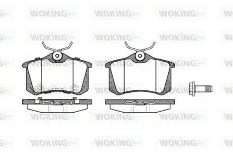 P363374 Комплект тормозных колодок, дисковый тормоз WOKING подбор по vin на Brocar