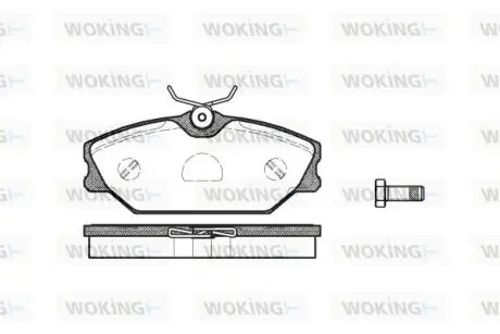 P308300 Комплект гальмівних колодок, дискове гальмо WOKING підбір по vin на Brocar