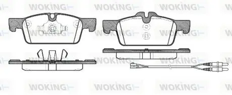 P1561301 Комплект тормозных колодок, дисковый тормоз WOKING подбор по vin на Brocar