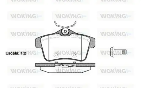 P1518300 Комплект тормозных колодок, дисковый тормоз WOKING подбор по vin на Brocar