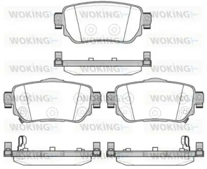 P1482302 Комплект гальмівних колодок, дискове гальмо WOKING підбір по vin на Brocar