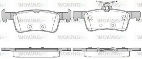 P1463310 Комплект тормозных колодок, дисковый тормоз WOKING подбор по vin на Brocar