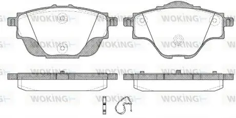 P1457300 Комплект тормозных колодок, дисковый тормоз WOKING подбор по vin на Brocar