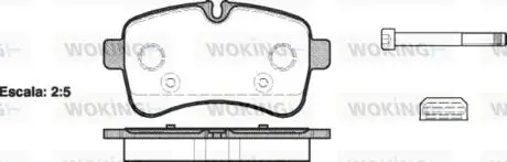 P1382300 Комплект тормозных колодок, дисковый тормоз WOKING підбір по vin на Brocar