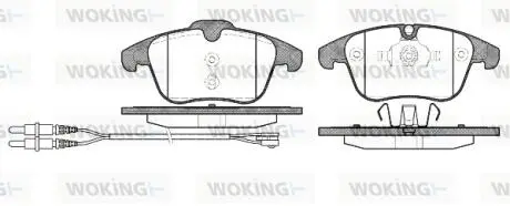 P1349301 Комплект тормозных колодок, дисковый тормоз WOKING подбор по vin на Brocar