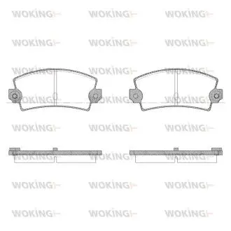 P121336 Комплект тормозных колодок, дисковый тормоз WOKING підбір по vin на Brocar