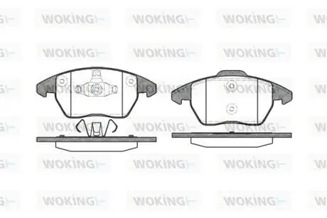 P1130310 Комплект тормозных колодок, дисковый тормоз WOKING подбор по vin на Brocar