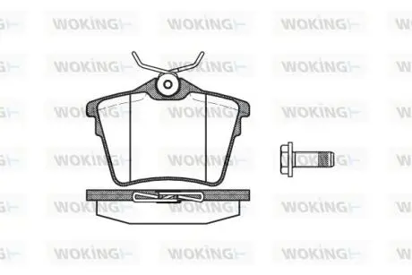 P1003300 Комплект тормозных колодок, дисковый тормоз WOKING подбор по vin на Brocar
