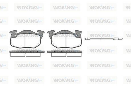 P092312 Комплект тормозных колодок, дисковый тормоз WOKING подбор по vin на Brocar