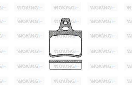 P002310 Комплект гальмівних колодок, дискове гальмо WOKING підбір по vin на Brocar