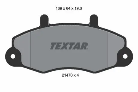 2147001 Тормозные колодки, дисковый тормоз (набор) TEXTAR подбор по vin на Brocar