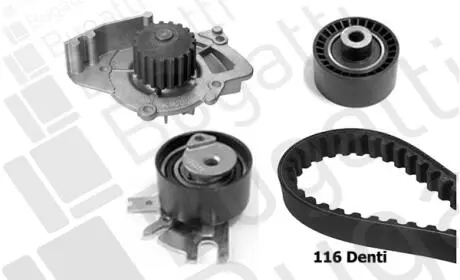 KBU7409A Комплект ременя ГРМ CITROEN C4/C5/C8/JUMPY 2.0HDI 2004- BUGATTI підбір по vin на Brocar