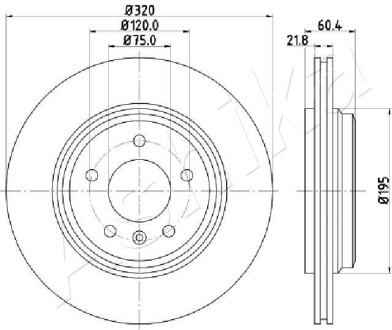 61000110 TARCZA HAM. BMW 3 E46 99- TYL ASHIKA підбір по vin на Brocar