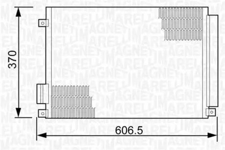350203497000 Конденсатор, Кондиціонер MAGNETI MARELLI підбір по vin на Brocar