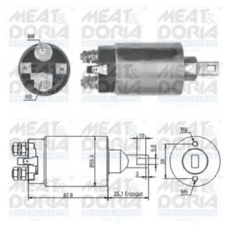 46143 Тяговое реле, стартер MEAT&DORIA подбор по vin на Brocar