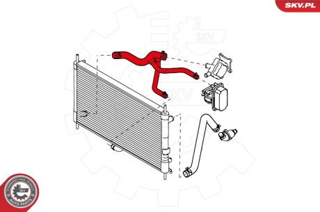 24SKV338 Шланг радіатора SKV GERMANY підбір по vin на Brocar
