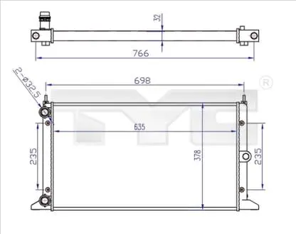 7370043R CHLODNICA VW TYC подбор по vin на Brocar