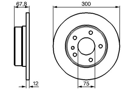 0986478322 Диск гальмівний 7 E32 86-92 задн. BOSCH підбір по vin на Brocar