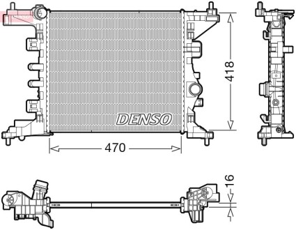 DRM20121 Chłodnica OPEL MERIVA B DENSO підбір по vin на Brocar