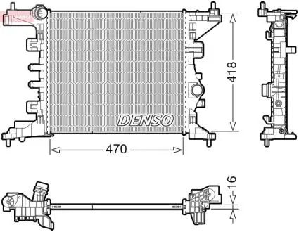 DRM20121 Радіатор DENSO подбор по vin на Brocar