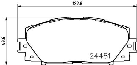 NP1091 Колодки гальмівні дискові передні Toyota Corolla 1.8 (12-), Yaris 1.0, 1.3, 1.4 (05-) (NP1091) NISSHINBO NISSHINBO підбір по vin на Brocar