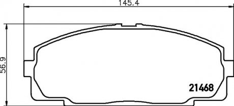 NP1004SC Колодки тормозные дисковые передние Strong Ceramic Toyota Hiace 2.0, 2.4, 3.0 (9 NISSHINBO підбір по vin на Brocar