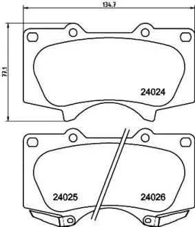 NP1012SC Колодки тормозные дисковые передние Strong Ceramic Mitsubishi Pajero IV (06-)/To NISSHINBO подбор по vin на Brocar