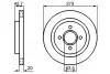 Диск тормозной передний Bora 10/00-, A3 04/99-, Octavia08/00- 0986478816