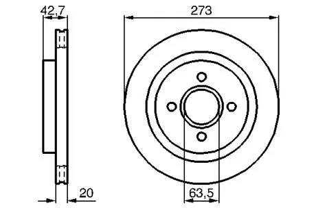 0986478816 Диск тормозной передний Bora 10/00-, A3 04/99-, Octavia08/00- BOSCH подбор по vin на Brocar
