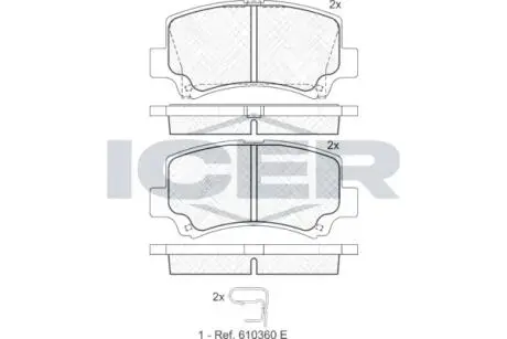 181589 Деталь ICER підбір по vin на Brocar