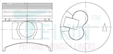 43291A050 Поршни +0.50mm (к-кт на мотор) Mitsubishi 4D5 LATE TEIKIN подбор по vin на Brocar