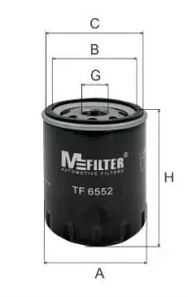 TF6552 Фильтр масляный Discovery/Freelander 89-06 /VW Jetta 10-17 M-FILTER подбор по vin на Brocar
