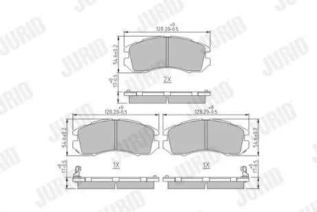572275J SUBARU Тормозные колодки передн.Subaru Impreza,Legacy 89-00 JURID подбор по vin на Brocar