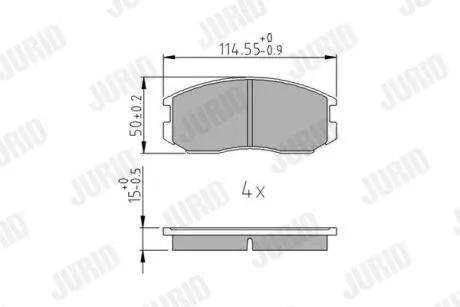 572375J MITSUBISHI Тормозные колодки передние Colt,Lancer 88- JURID подбор по vin на Brocar