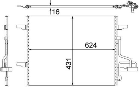 AC732000S SKRAPLACZ KLIMATYZACJI FORD KUGA 02/08- 2,0/2,5D MAHLE / KNECHT підбір по vin на Brocar