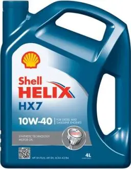 550053737 Моторна олива/HELIX HX7 10W-40 (4L) SHELL підбір по vin на Brocar