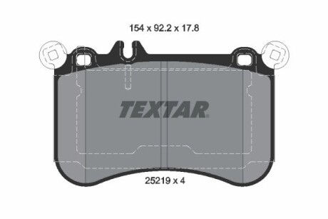 2521902 Колодки тормозные дисковые TEXTAR подбор по vin на Brocar