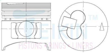 43661050 Поршні ремонт +0.50mm(к-кт на мотор) Mitsubishi 4D56-T LATE-II TEIKIN підбір по vin на Brocar