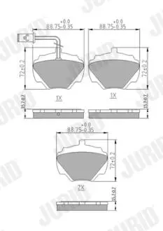 571440J LANDROVER Колодки тормозные задние Discovery,Range Rover I,II -86 JURID подбор по vin на Brocar