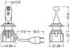 64210DWINT2HFB Комплект ламп LED H7/H18 12V 21W OSRAM LEDriving HL Intense 6000K/2000lm OSRAM підбір по vin на Brocar