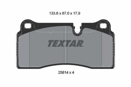 2581401 Гальмівні колодки BMW M2/M3/M4 "R "14-21 TEXTAR підбір по vin на Brocar