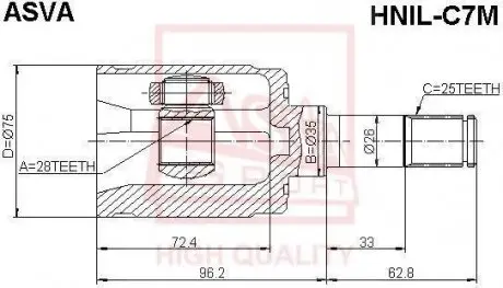 HNILC7M Деталь ASVA підбір по vin на Brocar