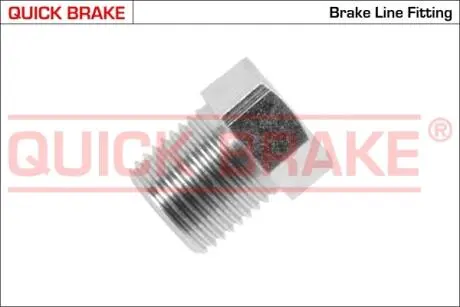 PA Соединитель трубки тормозной (7/16&#039;&#039;x24/12x15.5/d=6.5) QUICK BRAKE підбір по vin на Brocar