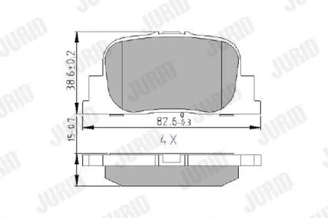 572559J TOYOTA Тормозные колодки задн.Camry CV2 96-,Camry MCV3 01- JURID подбор по vin на Brocar