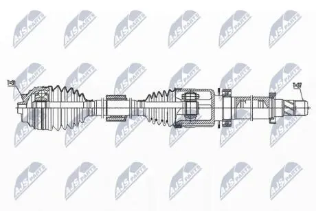 NPWBM171 Півосі NTY підбір по vin на Brocar