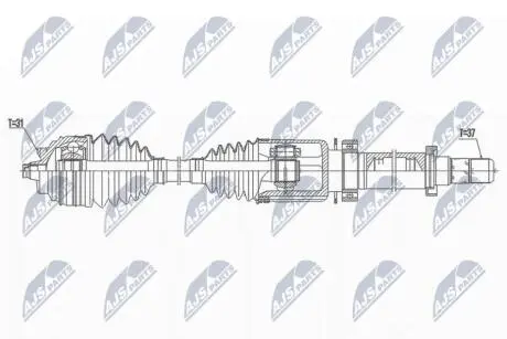 NPWBM172 Півосі NTY підбір по vin на Brocar