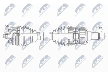NPWBM168 Півосі NTY підбір по vin на Brocar