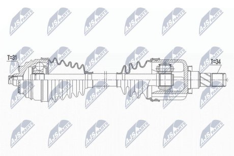 NPWBM164 Півосі NTY підбір по vin на Brocar