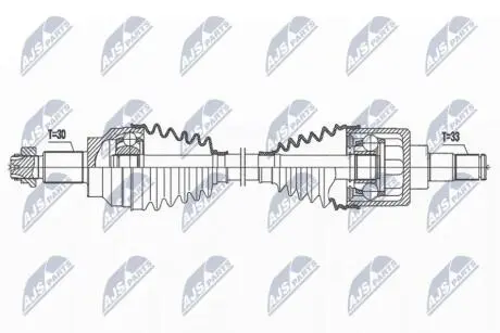 NPWAR018 ПОЛУОСЬ NTY подбор по vin на Brocar